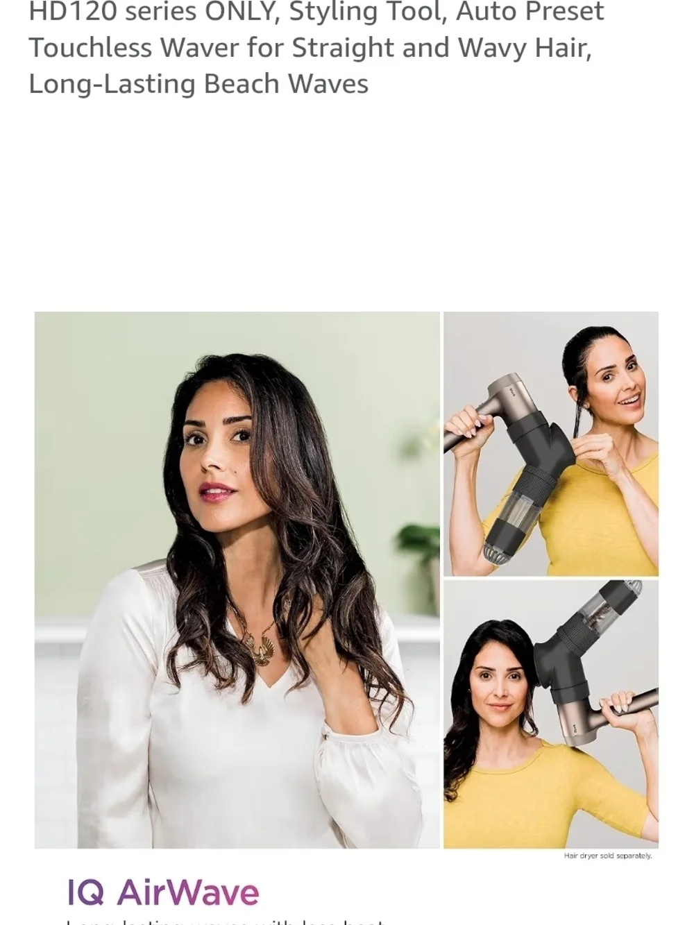 IQ AirWave Touchless Waver Hair Styling Tool - Black